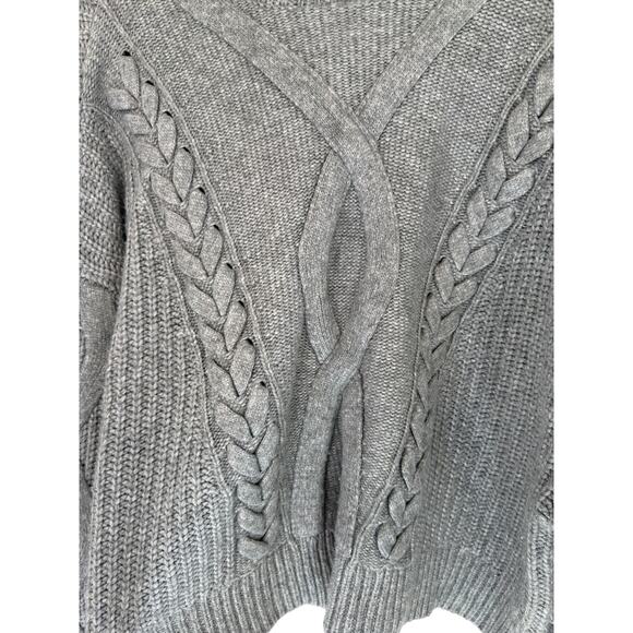 Elizabeth and James Sweater Gray Cable Knit Mockneck Plus Soft Cozy Size XXL - Picture 5 of 11